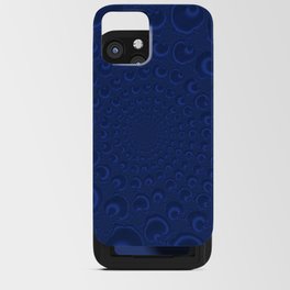 Abstract Art Digital Fractal Navy Blue iPhone Card Case
