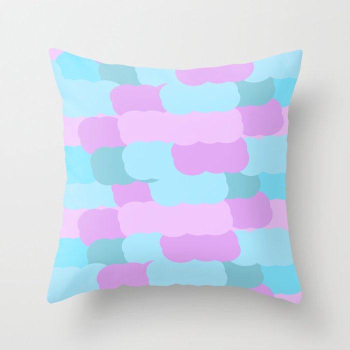 Colorful clouds Throw Pillow