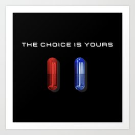 Matrix Hands Choose Red or Blue Pill Rabbit Hole Art Print | Thewachowskis, Thematrix, Trinity, Minimalist, Morpheus, Graphicdesign, Keanureeves, Redpill, Agentsmith, Sciencefiction 
