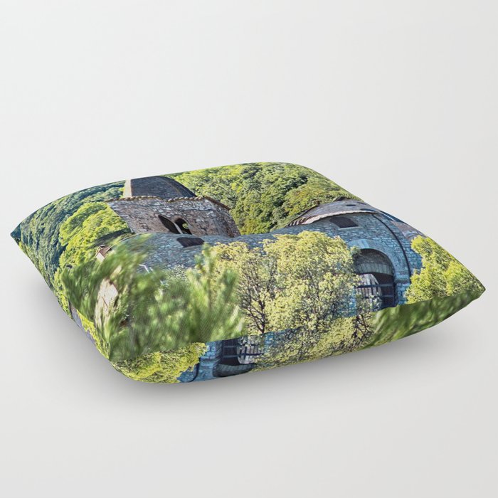 Medieval Gothic Abbey of San Cassiano, Narni, Italy Floor Pillow