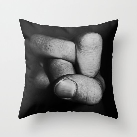 Tangled fist Throw Pillow
