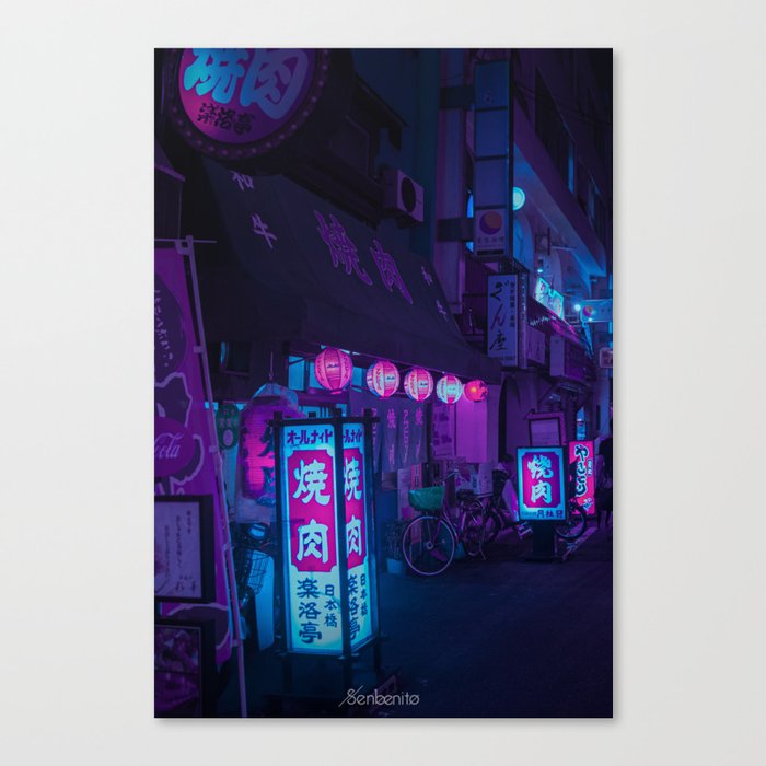 Neon Japan | Night life in Tokyo | Senbenito Canvas Print