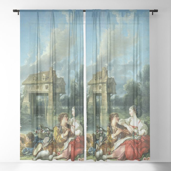 François Boucher "The Fountain of Love" Sheer Curtain