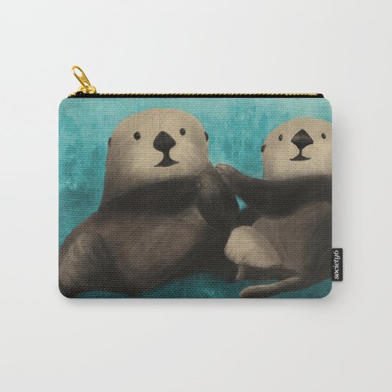 Sea Otters in Love Carry-All Pouch