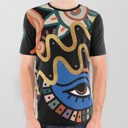 Aquarius - Abstract Zodiac Sign All Over Graphic Tee
