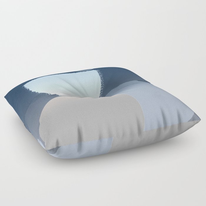 80s Arches and Circles Midnight Balance Floor Pillow