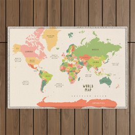 World map Outdoor Rug