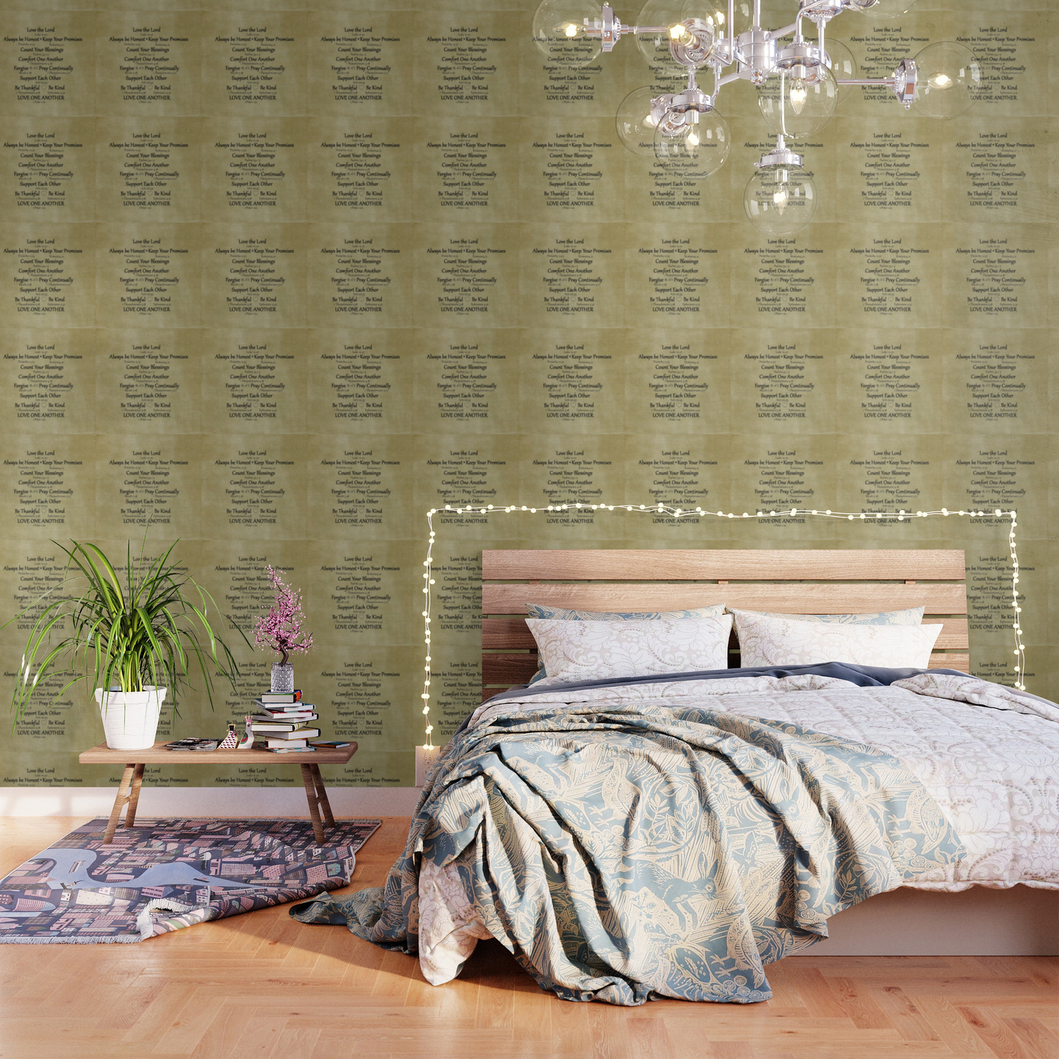 Christian Faith Family Rules W Scripture Reference Wallpaper By
