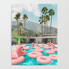 Flamingo Pool Party Poster
