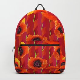 Vibrant Poppy Pattern Backpack