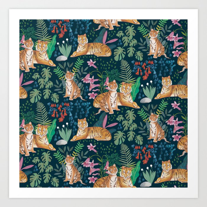 Tiger pattern Art Print