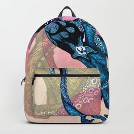 Octoclipse V5 Backpack | Sea, Ocean, Circle, Digital, Collage, Octopus, Pattern 