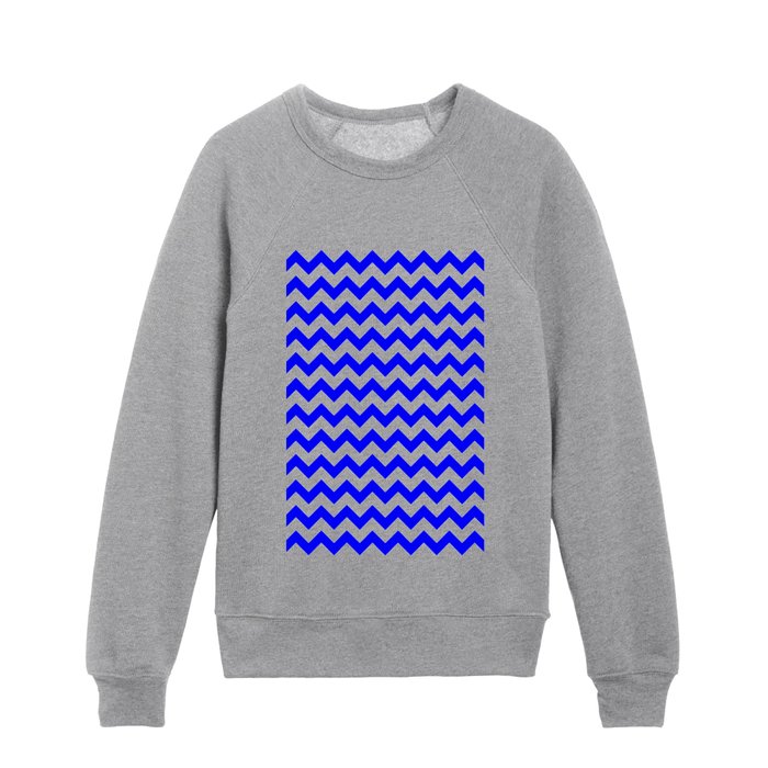 CHEVRON DESIGN (BLUE-WHITE) Kids Crewneck