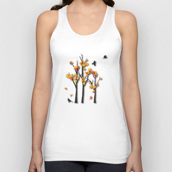 Autumn Trees Unisex Tank Top