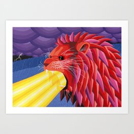 Storm Lion Art Print