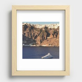 Santorini Island, Greece | Cyclades Islands | Mediterranean Sea | Greek Islands Photography 05 Recessed Framed Print