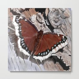 Cloak of Mourning Butterfly Metal Print