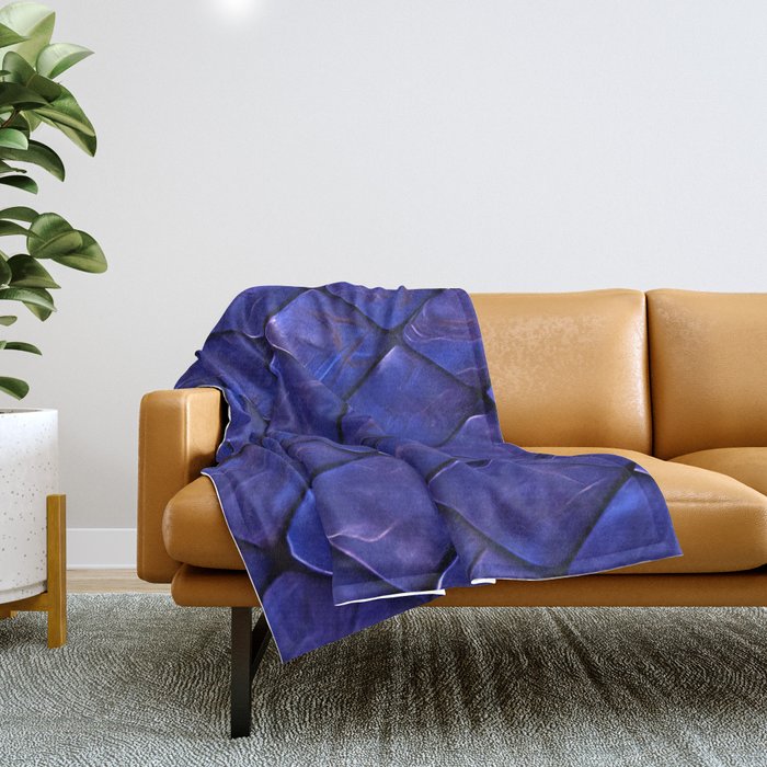 Dragon Skin (Blue) Throw Blanket