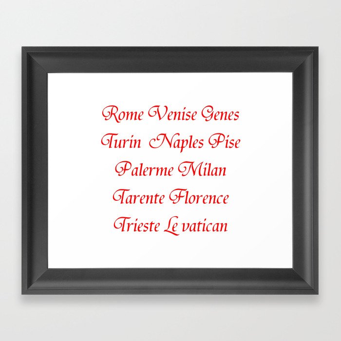 Italy's cities-Italy,Italia,Italian,Latine,Roma,venezia,venice,mediterreanean,Genoa,firenze Framed Art Print