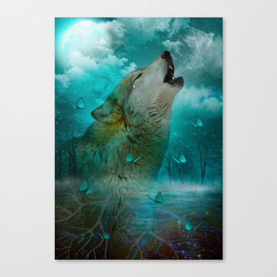 I'll See You In My Dreams (Cry of the Wolf) Canvas Print
