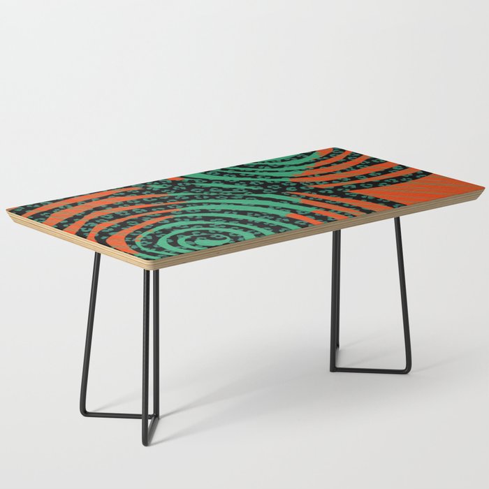 Sparks of Joy red and turquoise contemporary abstract Coffee Table