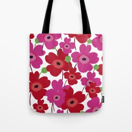 Graphic flowers:Royal red Tote Bag