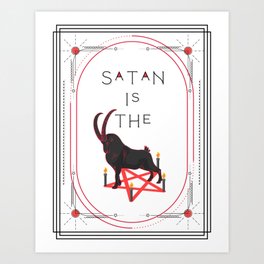 "Satan Is The Goat" (Art Deco Style) Art Print