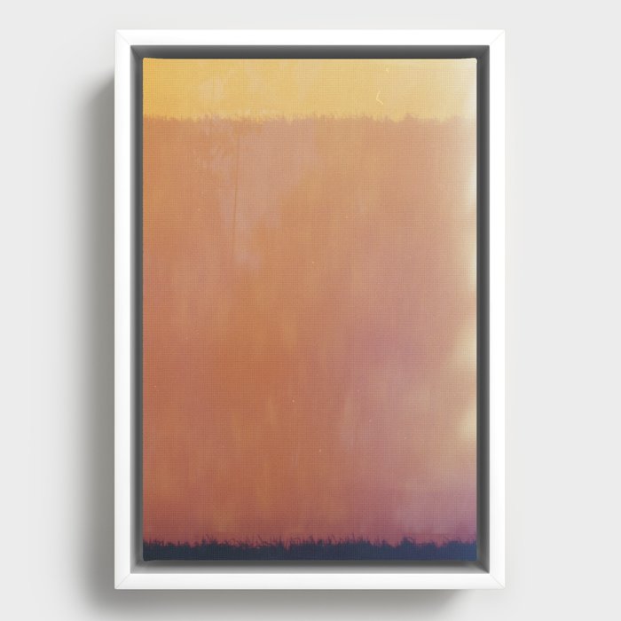 Orange Glow Framed Canvas