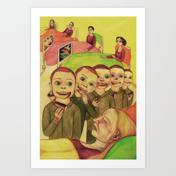 Brave New World Twins Art Print By Yanaelkassova Society6