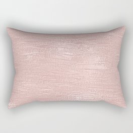 Metallic Rose Gold Blush Rectangular Pillow