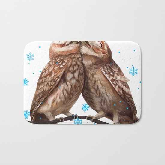 Winter Owls Bath Mat