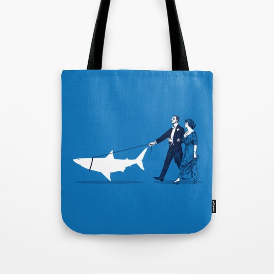 Walking the Shark Tote Bag