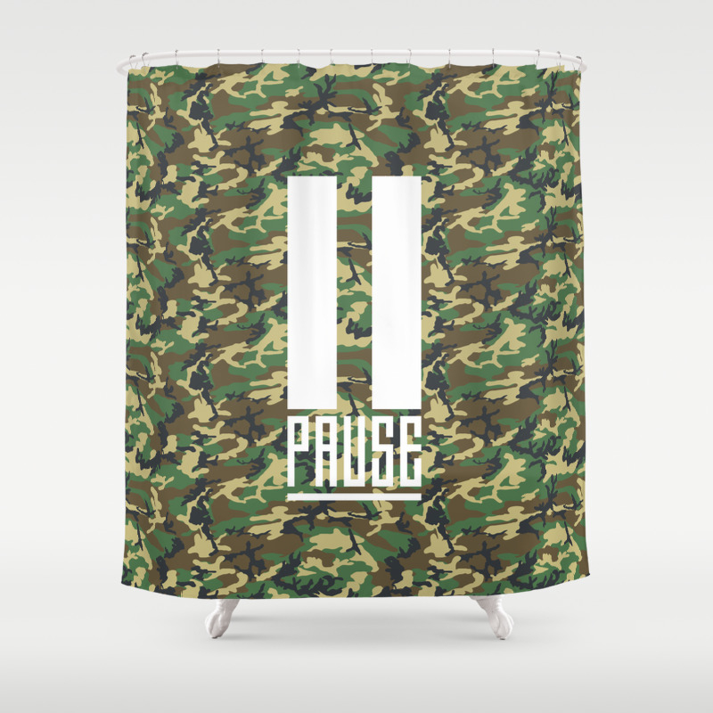Pause Camo Shower Curtain By Davis1474 Society6