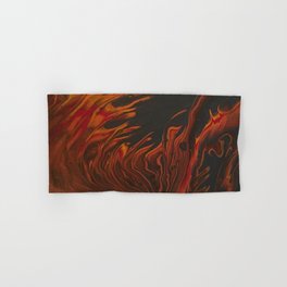 Fire Element Original Abstract Painting  Hand & Bath Towel