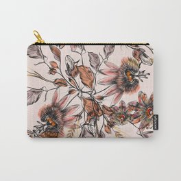 Tropical drawings of pasiflora flowers Carry-All Pouch