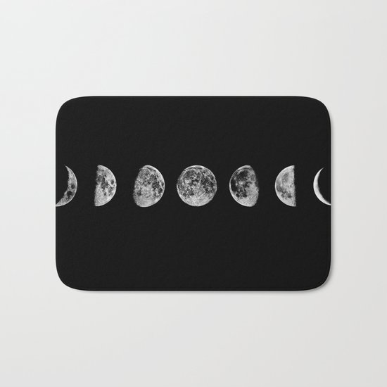 moon phases Bath Mat