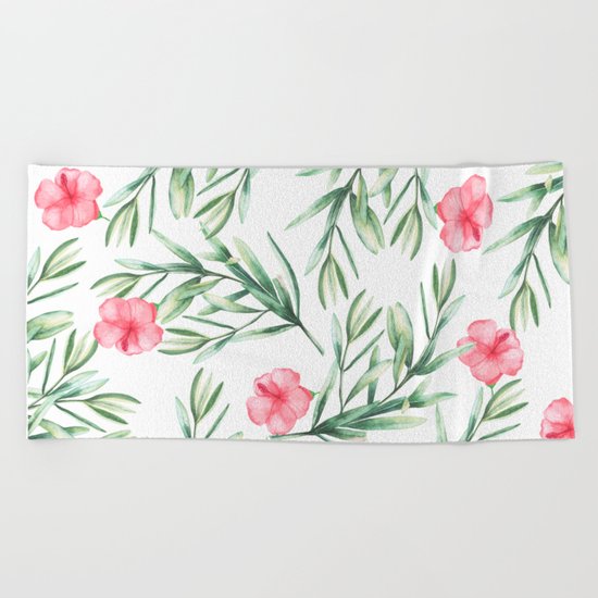 Delicate Hibiscus Beach Towel