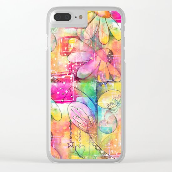 Flowers Dreams Clear iPhone Case