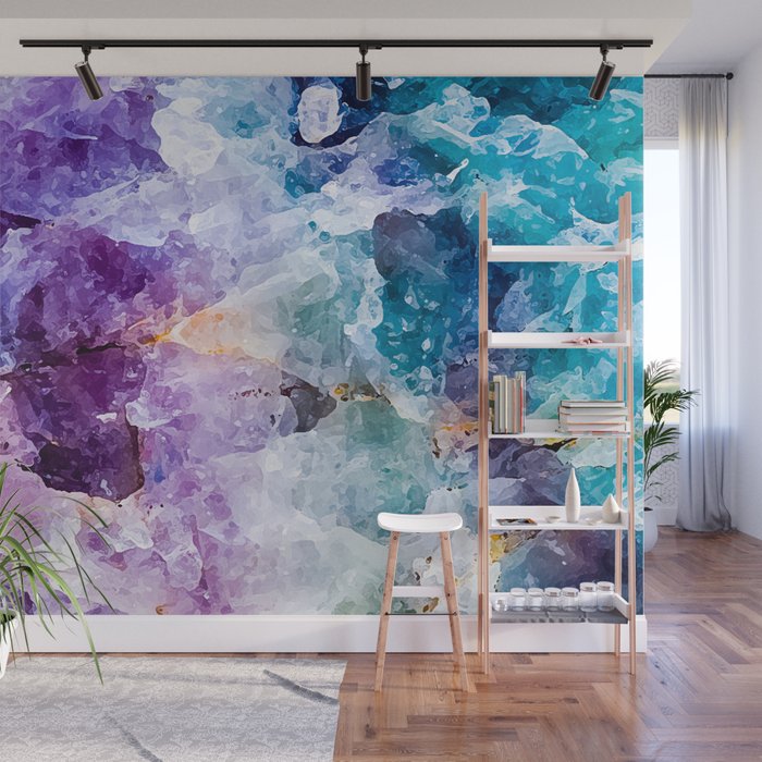 Multicolor quartz texture Wall Mural by mmartabc Society6