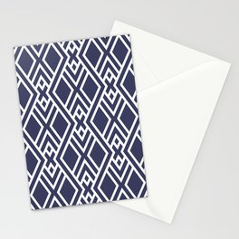 Navy and White Tessellation Line Pattern 39 Pairs DE 2022 Trending Color Singing the Blues DET576 Stationery Card