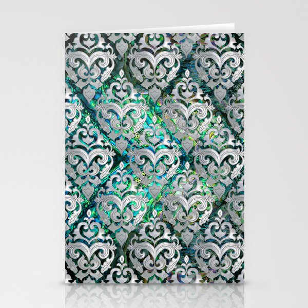 Persian Oriental  pattern abalone and pearl Stationery Cards