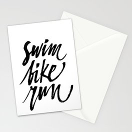 Swim, Bike, Run Stationery Cards