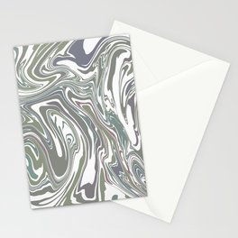 Multicolor marbled dynamic curved shapes and lines  Stationery Card