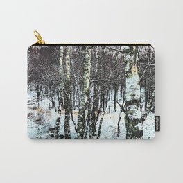 Winter Birch Trees in Expressive and I Art  Carry-All Pouch