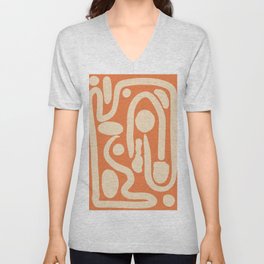 Abstract Line 37 V Neck T Shirt