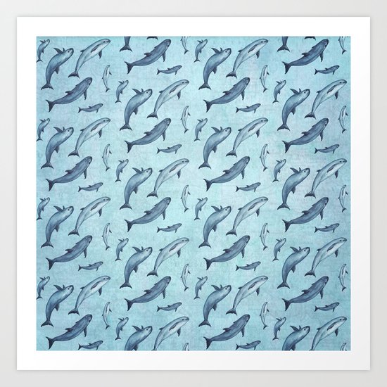Pattern: Sea of Vaquita Art Print