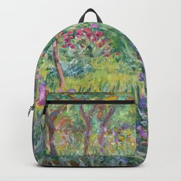 Claude Monet - The Artist’s Garden in Giverny Backpack | Garden, Giverny, Summer, Color, Landscape, Flowers, Painting, Nature, Claudemonet, Monet 
