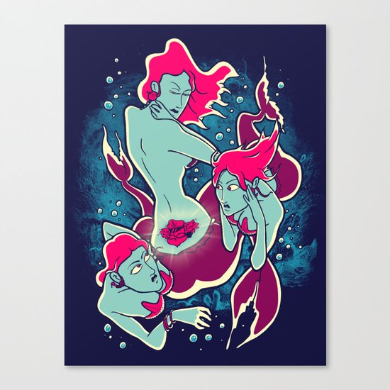 Mermaid Tattoo Canvas Print