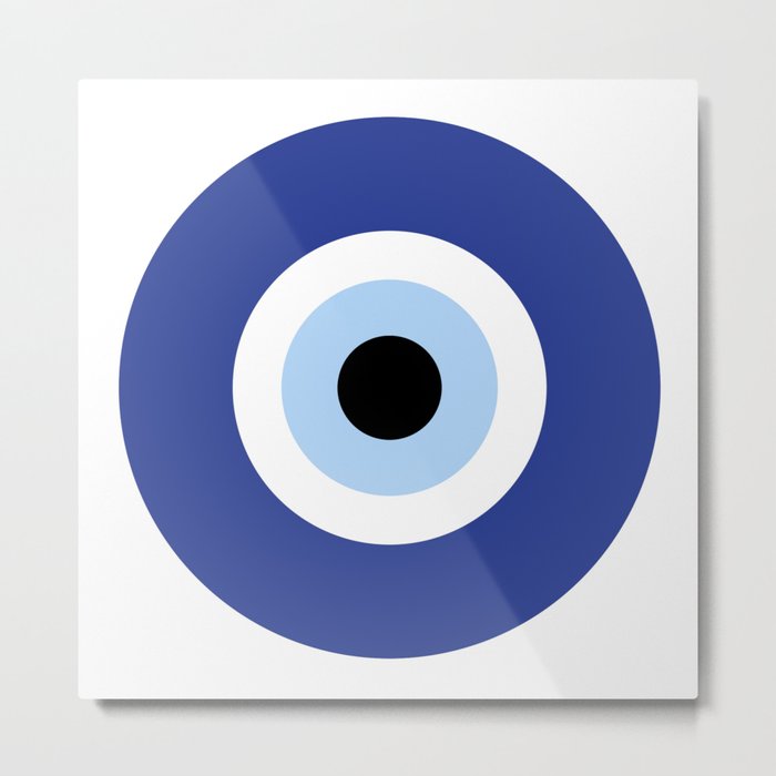 evil eye, blue, Metal Print