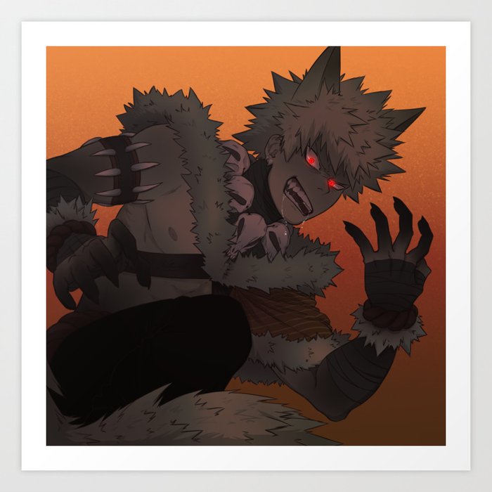 Werewolf Bakugou Art Print By Kethereal Society6